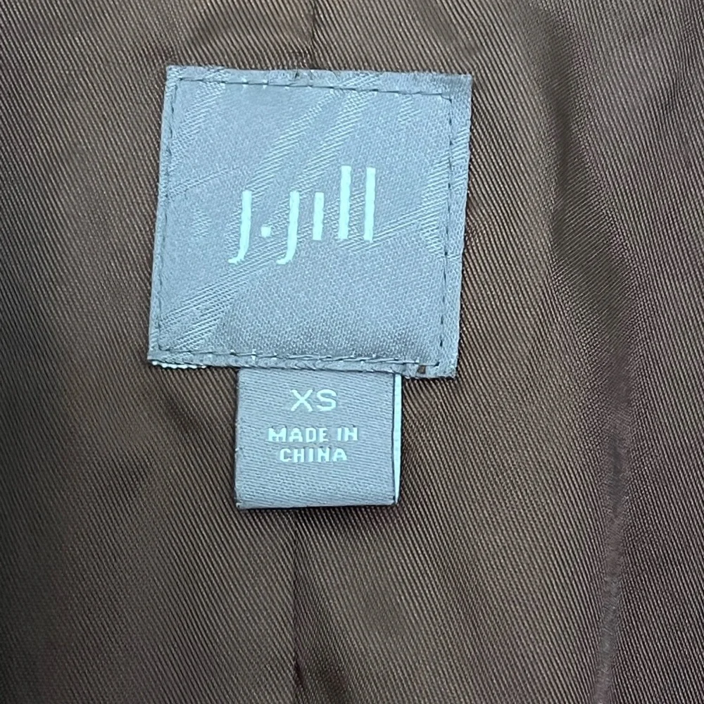 J. Jill Brown Leather Jacket.  Size X Small - Picture 2 of 14